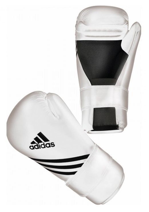white adidas boxing gloves